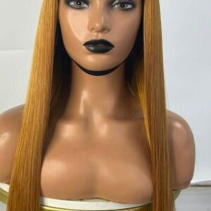 1B Gold Brazilian raw donor  straight 5x5 closure wig (300g+closure)