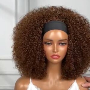 Brown   burmese curl headband wig-300g. $300.00