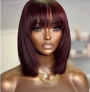 10 inches fringe color burgundy